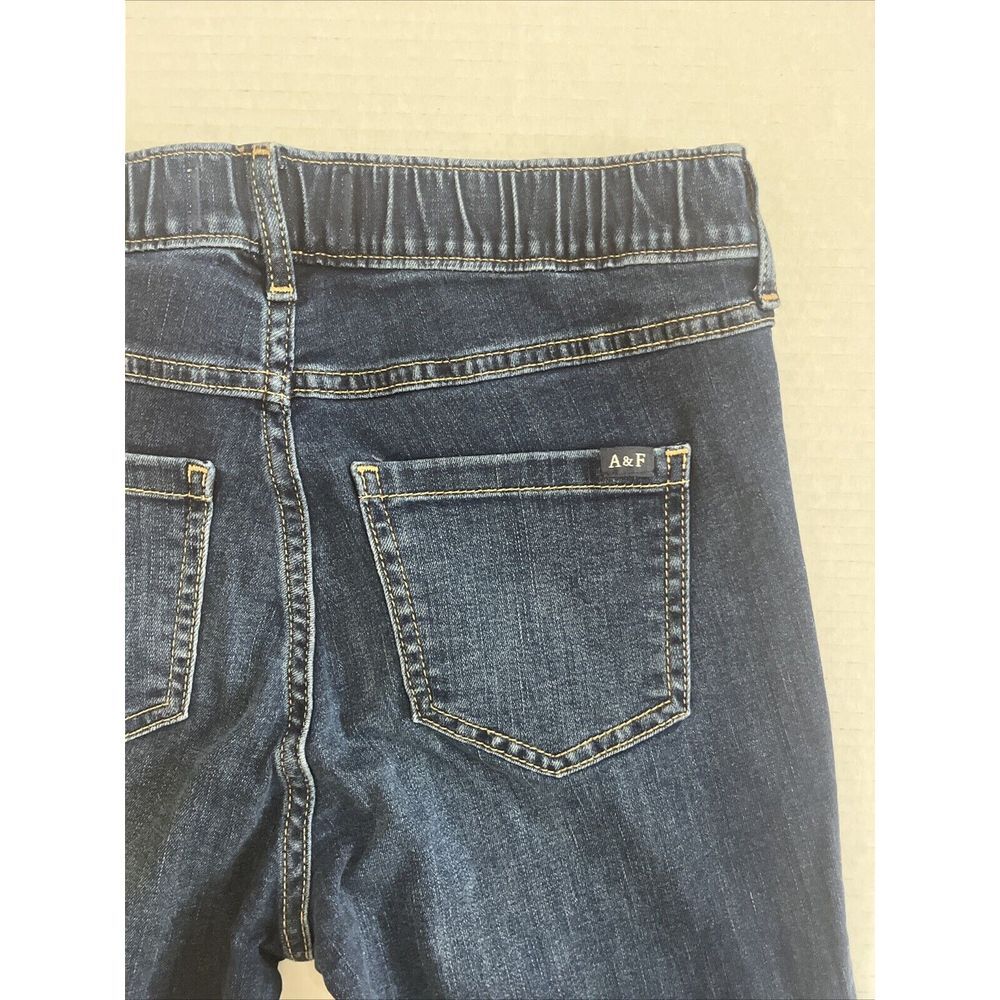 Abercrombie kids Girl High rise Flare Jeans Dark Wash Sz 15/16 Regular Pull‎ On - Picture 11 of 11